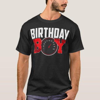Geburtstagsjunge Rennwagen Rennwagen Fahrer Geburt T-Shirt