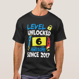 Geburtstagsjunge Stufe 6 freigeschaltet Großartig T-Shirt