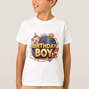 Geburtstagsjunge Weltraum-Party T-Shirt