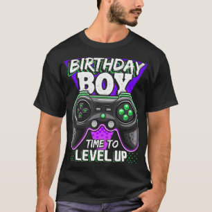 Geburtstagsjunge Zeit für Level Up Video Game Gebu T-Shirt