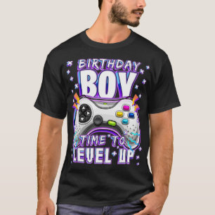Geburtstagsjunge Zeit für Level Up Video Game Gebu T-Shirt
