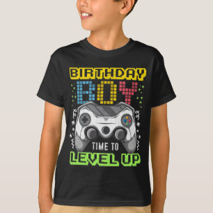 Geburtstagsjunge Zeit für Level-Up-Video-Gamer T-Shirt