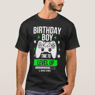 Geburtstagsjunge Zeit zum Hochstufen des Videospie T-Shirt