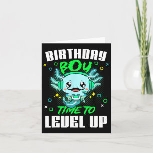 Geburtstagsjunge Zeit zum Levelaufstieg Gamer-Gebu Karte