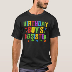 Geburtstagsjungen große Schwester Blocks Master Br T-Shirt