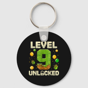 Geburtstagsjungen-Shirt Level 9 Freigeschaltet 9. Schlüsselanhänger