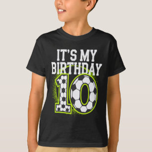 Geburtstagsjungen-Shirts 10 Fußball Es ist mein 10 T-Shirt