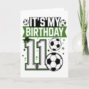 Geburtstagsjungen-Shirts 11 Fußball Es ist mein 11 Karte