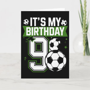 Geburtstagsjungen-Shirts 9 Fußball Es ist mein 9. Karte
