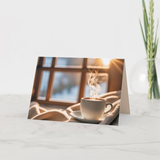 Geburtstagskaffee im Winter Karte (Vorderseite)