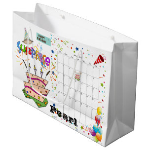 Geburtstagskalender Januar 2022 Geschenktasche Große Geschenktüte