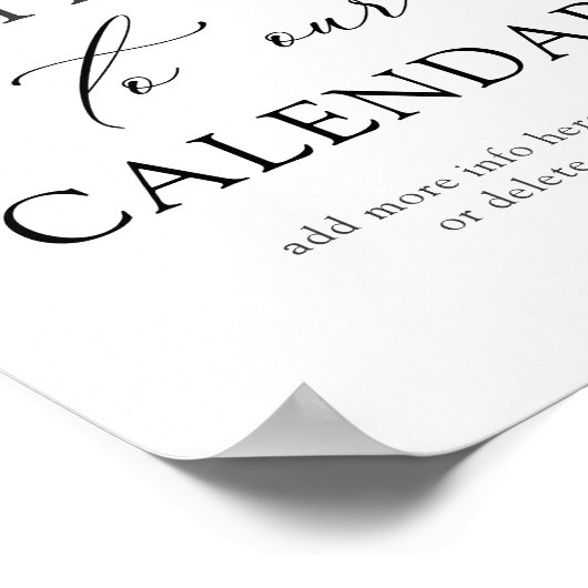 Geburtstagskalender Poster (Ecke)