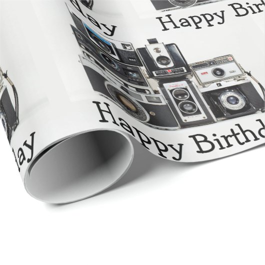 Geburtstagskamera-Sammlung Geschenkpapier (Rolleneckpunkt)