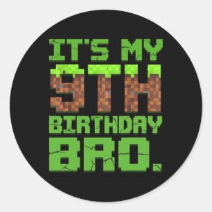 Geburtstagskamerad Es ist mein 9. Geburtstag 9 Jah Runder Aufkleber