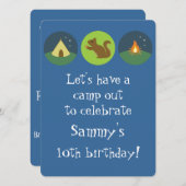 Geburtstagskamp Einladung (Vorne/Hinten)