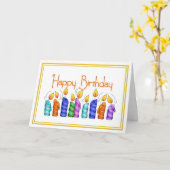 Geburtstagskandale Grußkarte Karte (Gelbe Blume)