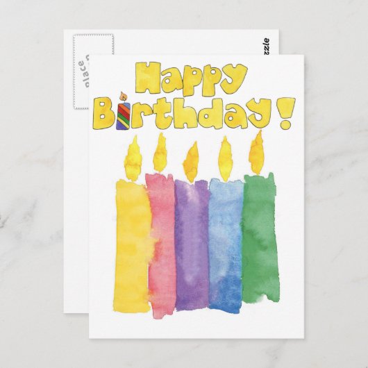 Geburtstagskandale Postkarte (Vorne/Hinten)