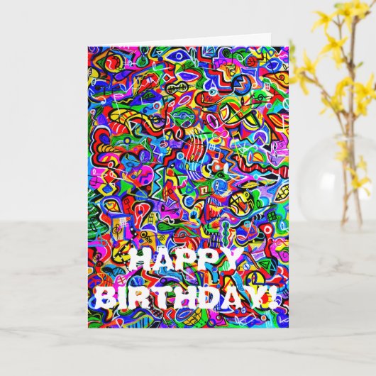 Geburtstagskarte 104 karte (Gelbe Blume)