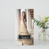 Geburtstagskarte 16 . Geburtstag Grad Quinceanera (Stehend Vorderseite)