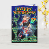 Geburtstagskarte 17 karte (Gelbe Blume)