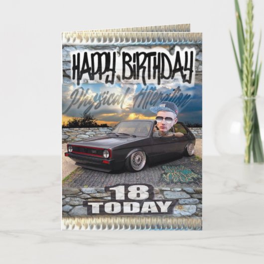 Geburtstagskarte 18 karte (Vorderseite)