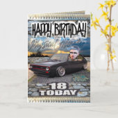 Geburtstagskarte 18 karte (Gelbe Blume)