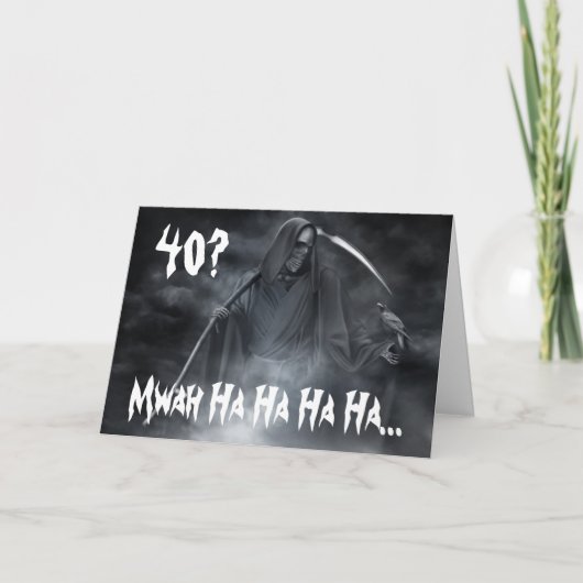 Geburtstagskarte 40. karte (Vorderseite)