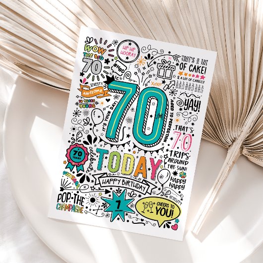 Geburtstagskarte 70. dankeskarte
