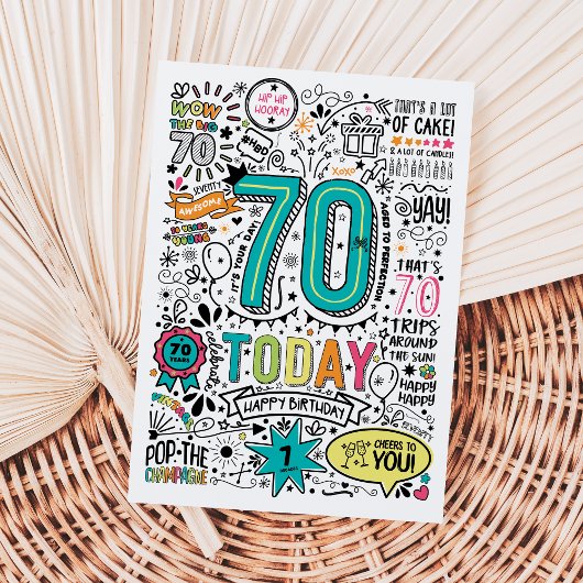 Geburtstagskarte 70. dankeskarte