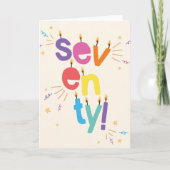 Geburtstagskarte 70. karte (Vorderseite)