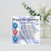 Geburtstagskarte 80. - Bruder Karte (Stehend Vorderseite)