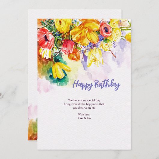 Geburtstagskarte Ankündigung (Vorne/Hinten)