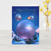 Geburtstagskarte - Aquatic - Inneres Karte (Gelbe Blume)