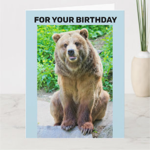 GEBURTSTAGSKARTE BÄR UMARMUNG GRIZZLY BÄR KARTE