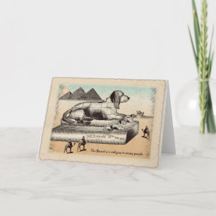 Geburtstagskarte - Basset Sphinx Karte