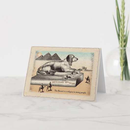 Geburtstagskarte - Basset-Sphinx Karte (Vorderseite)