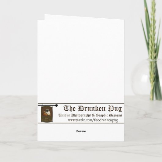 Geburtstagskarte - Bauchtanz-Mops Karte (Rückseite)