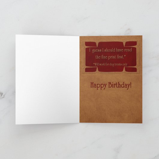 Geburtstagskarte - Bauchtanz-Mops Karte (Innenseite)