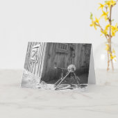 Geburtstagskarte "Black & White Sharpening Wheel # Karte (Gelbe Blume)