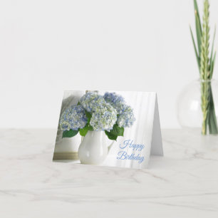 Geburtstagskarte - Blue Hydrangeas Karte
