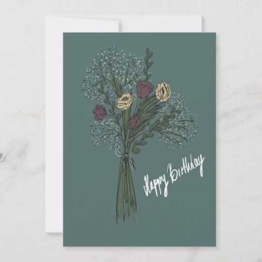 Geburtstagskarte "Blume" Einladung (Vorderseite)