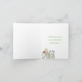 Geburtstagskarte - Blume Karte (Innenseite)