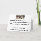 Geburtstagskarte - Brown University, Provisioning, Karte (Rückseite)