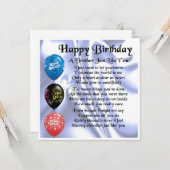 Geburtstagskarte - Bruder Karte (Vorderseite/Rückseite Beispiel)