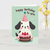 Geburtstagskarte Cake Creature Karte (Gelbe Blume)
