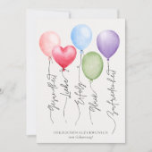 Geburtstagskarte Dankeskarte (Vorderseite)