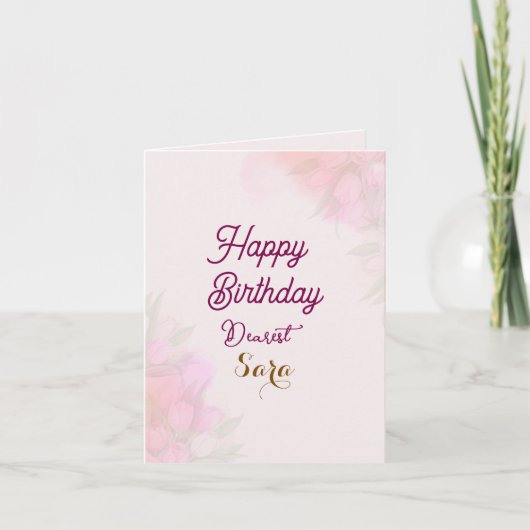 Geburtstagskarte Dankeskarte (Vorderseite)