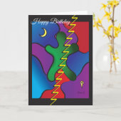 Geburtstagskarte der abstrakten Kunst Karte (Gelbe Blume)