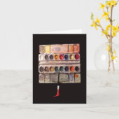 Geburtstagskarte der Aquarellpalette Karte (Gelbe Blume)