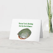 Geburtstagskarte der bemalten Schildkröte Karte (Rückseite)
